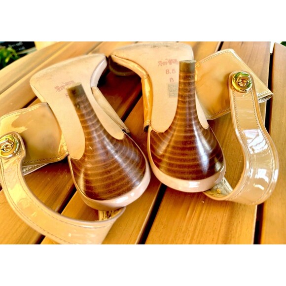 Coach Women's Marla Patent Open Toe Slingback Sandals, Size 8.5B - Picture 8 of 8